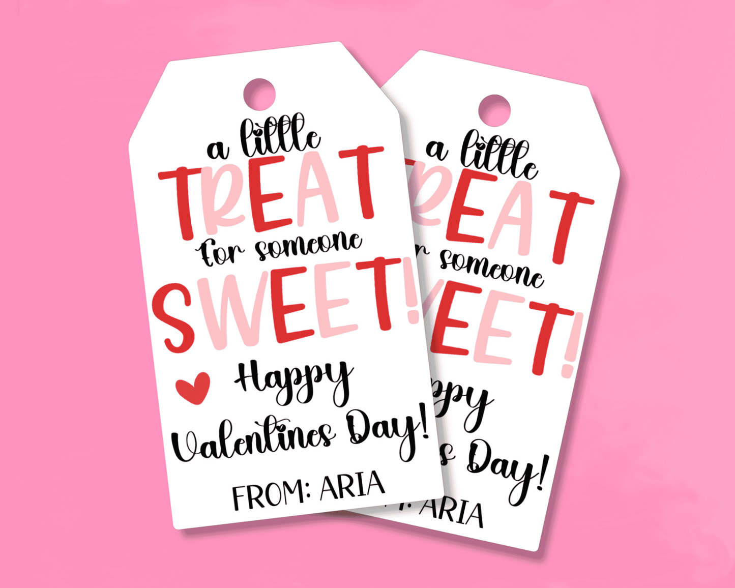 Editable Sweet Treat Valentine Gift Tags for Kids Classroom Valentine