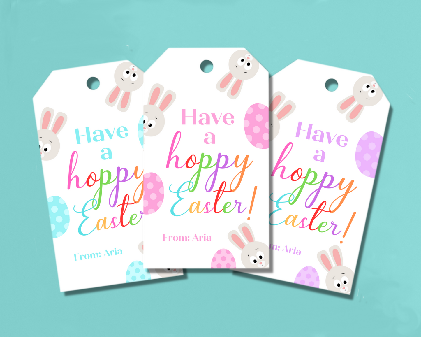 Editable Easter Gift Tags, Printable Easter Basket Tags