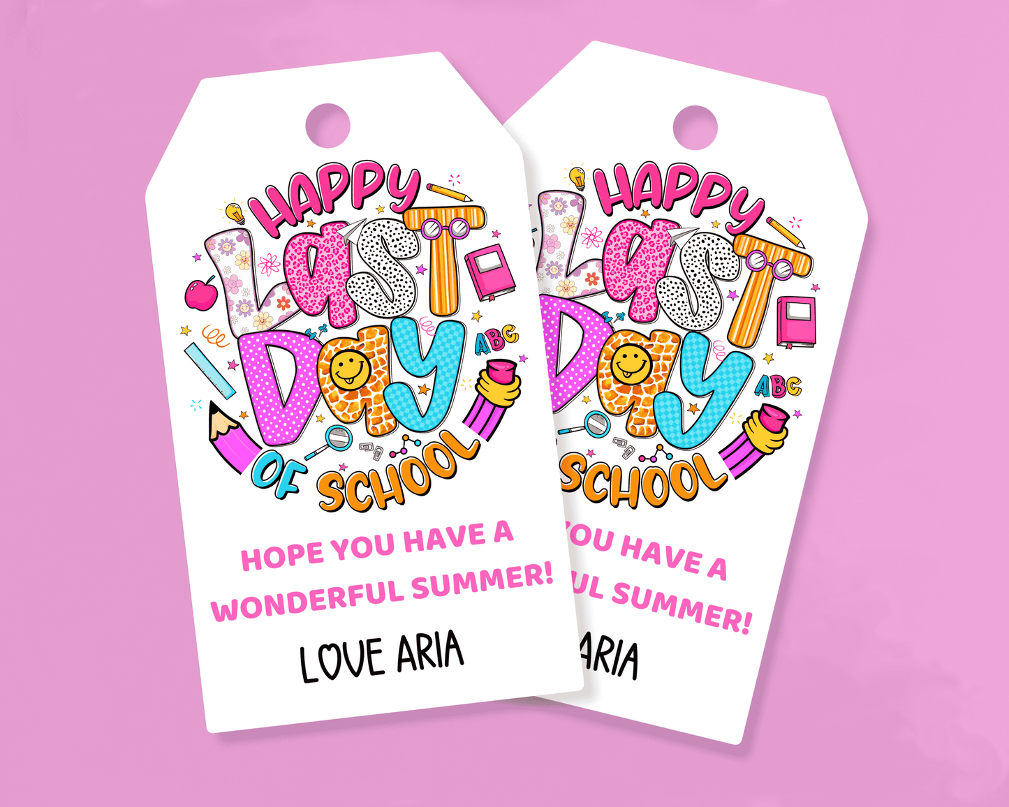 EDITABLE Last Day of School Gift Tag