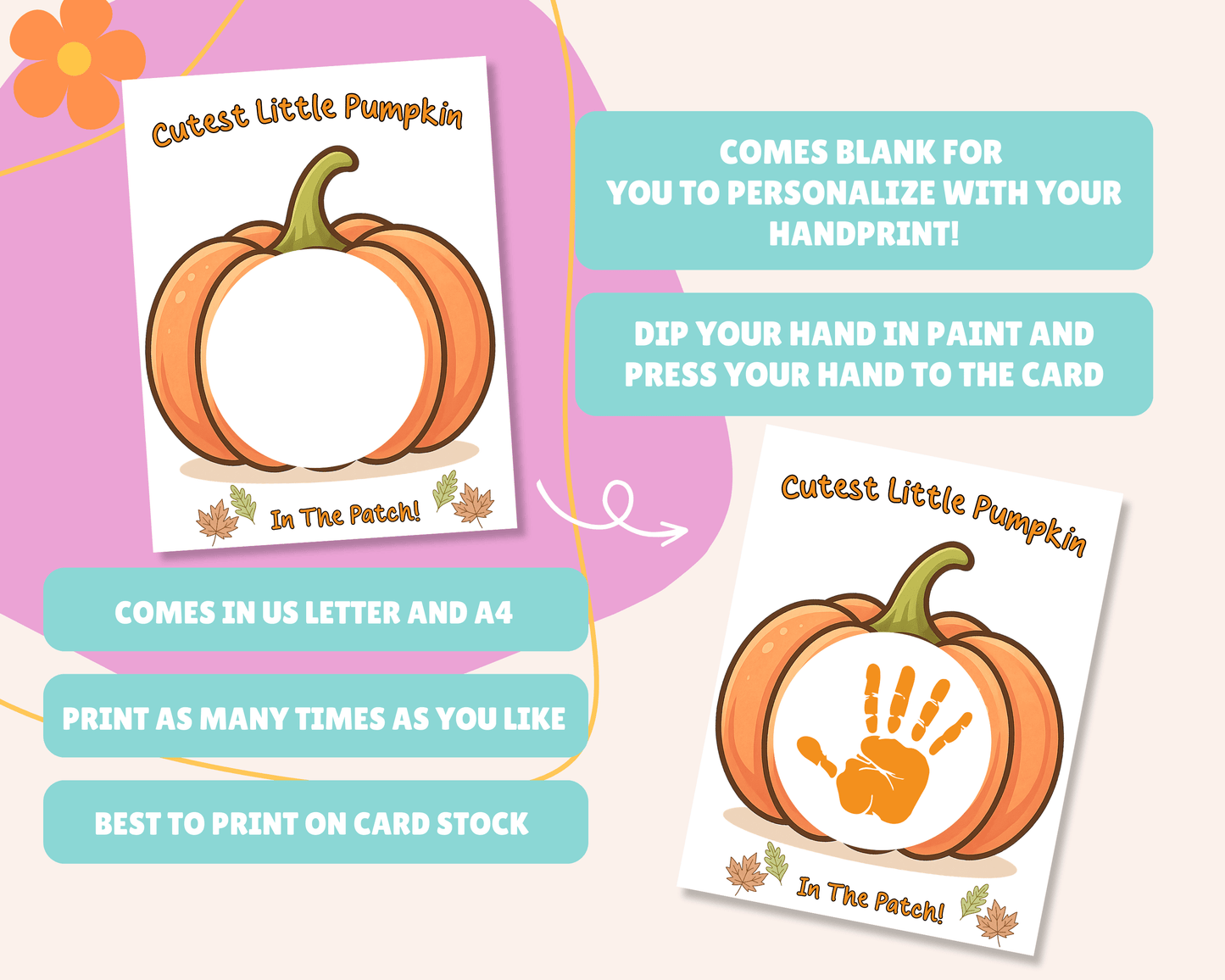 Cutest Little Pumpkin Handprint Craft