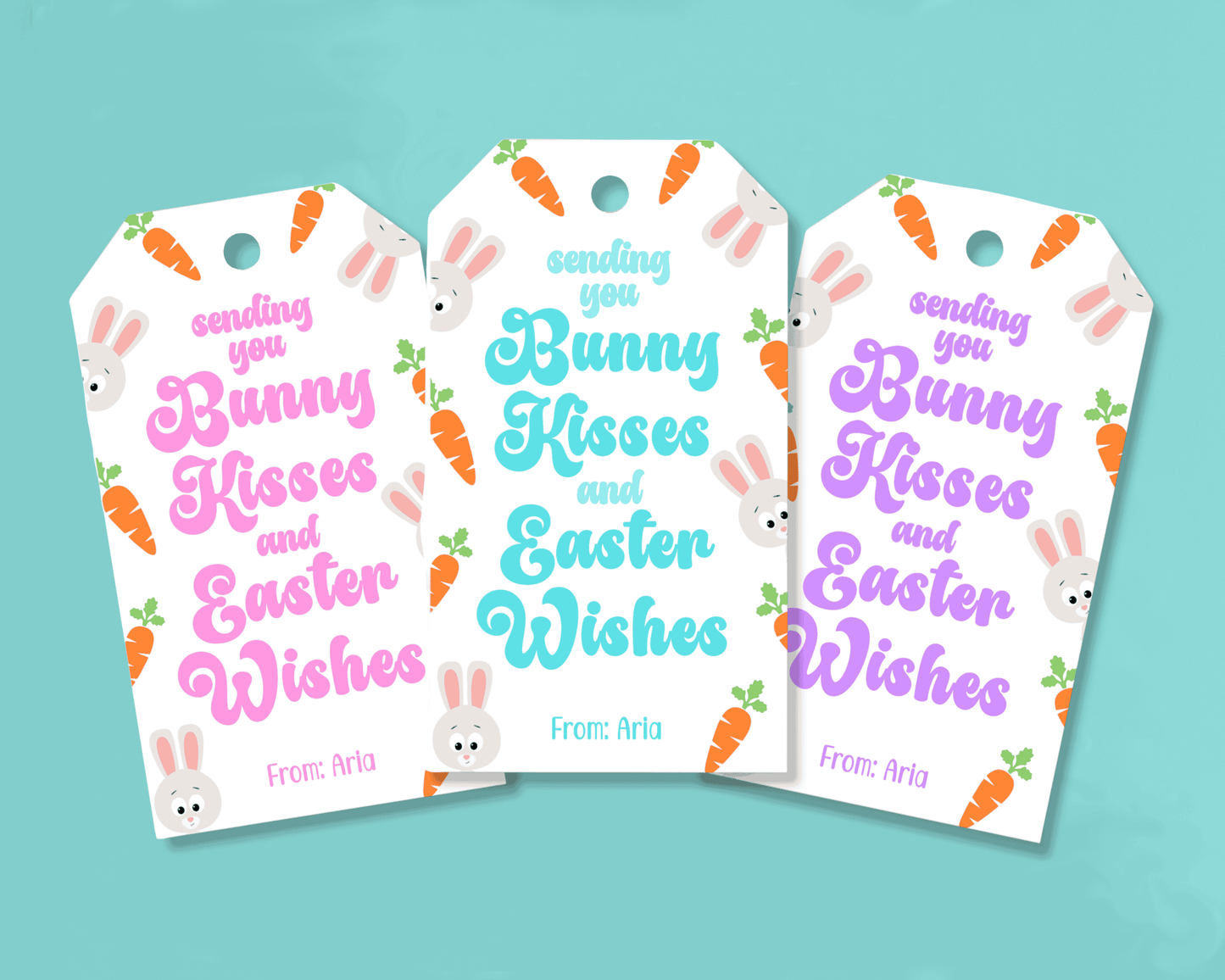 Editable Easter Gift Tags, Printable Easter Basket Tags