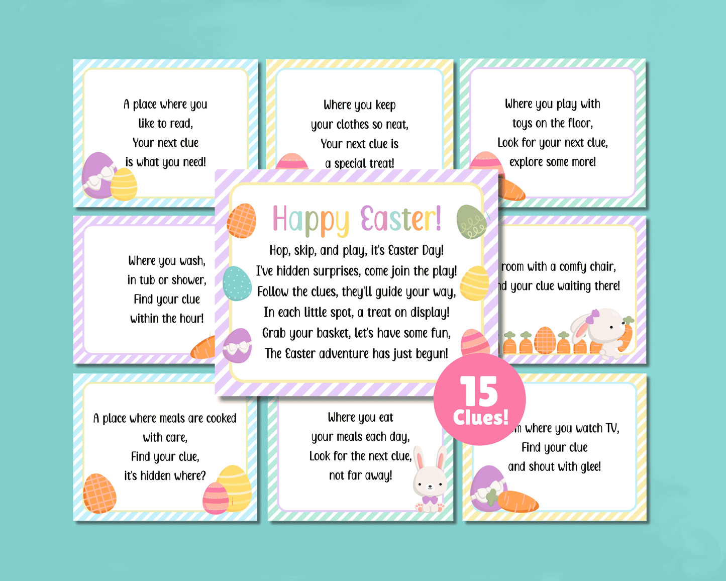Editable Easter Egg Treasure Hunt, Kids Easter Activities