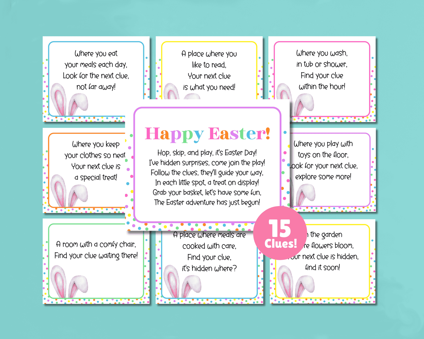 Editable Easter Egg Treasure Hunt, Kids Easter Activities
