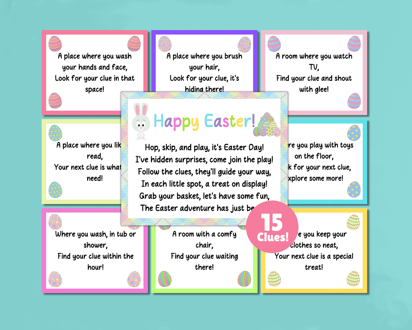 Editable Easter Egg Treasure Hunt, Kids Easter Activities