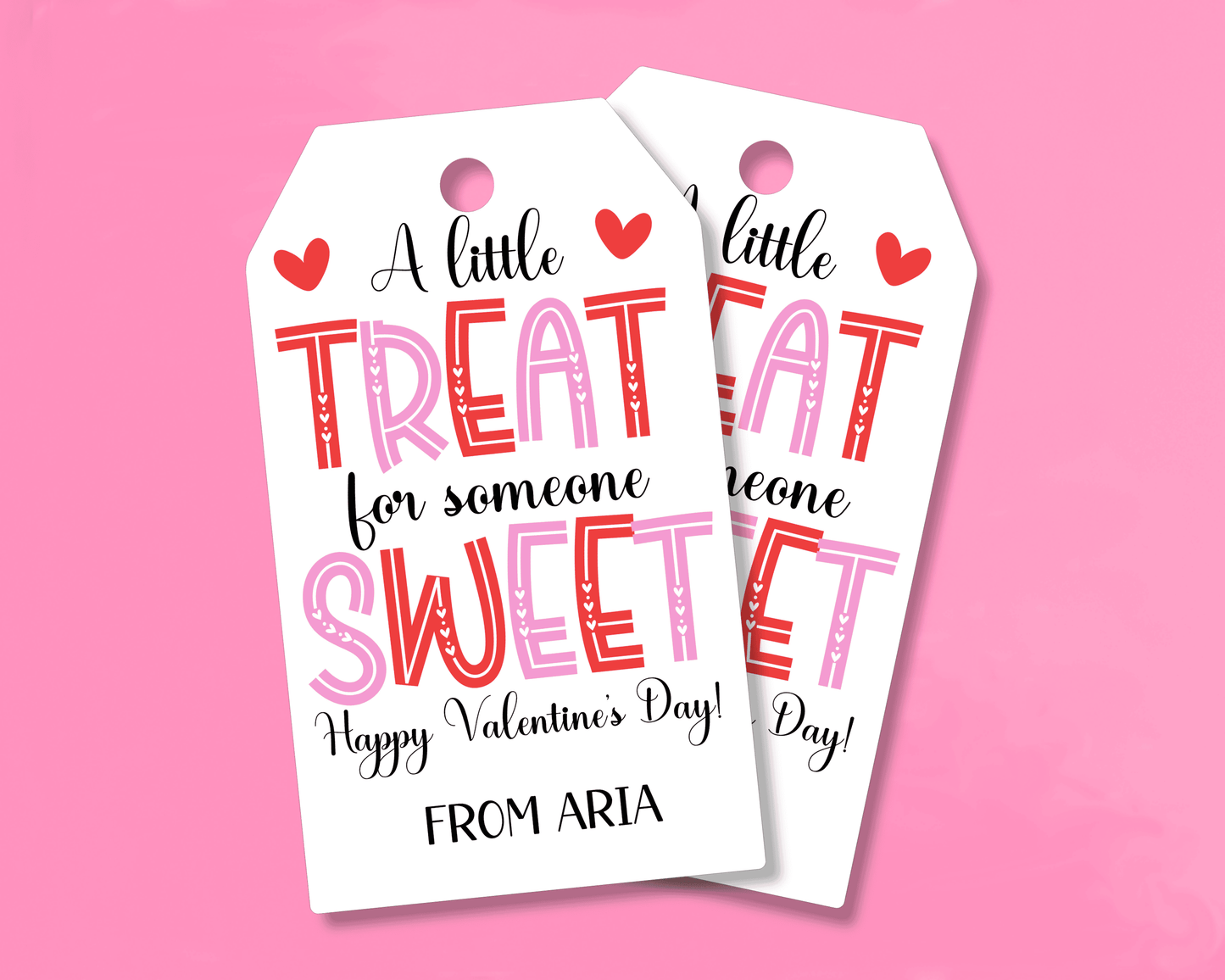 Editable Sweet Treat Valentine Gift Tags for Kids Classroom Valentine