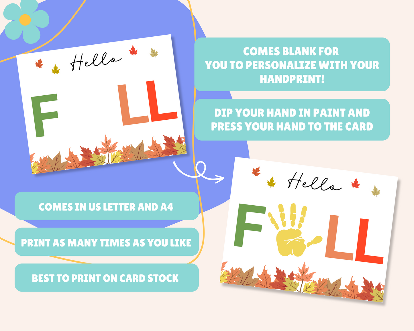 Fall Leaf Handprint Craft