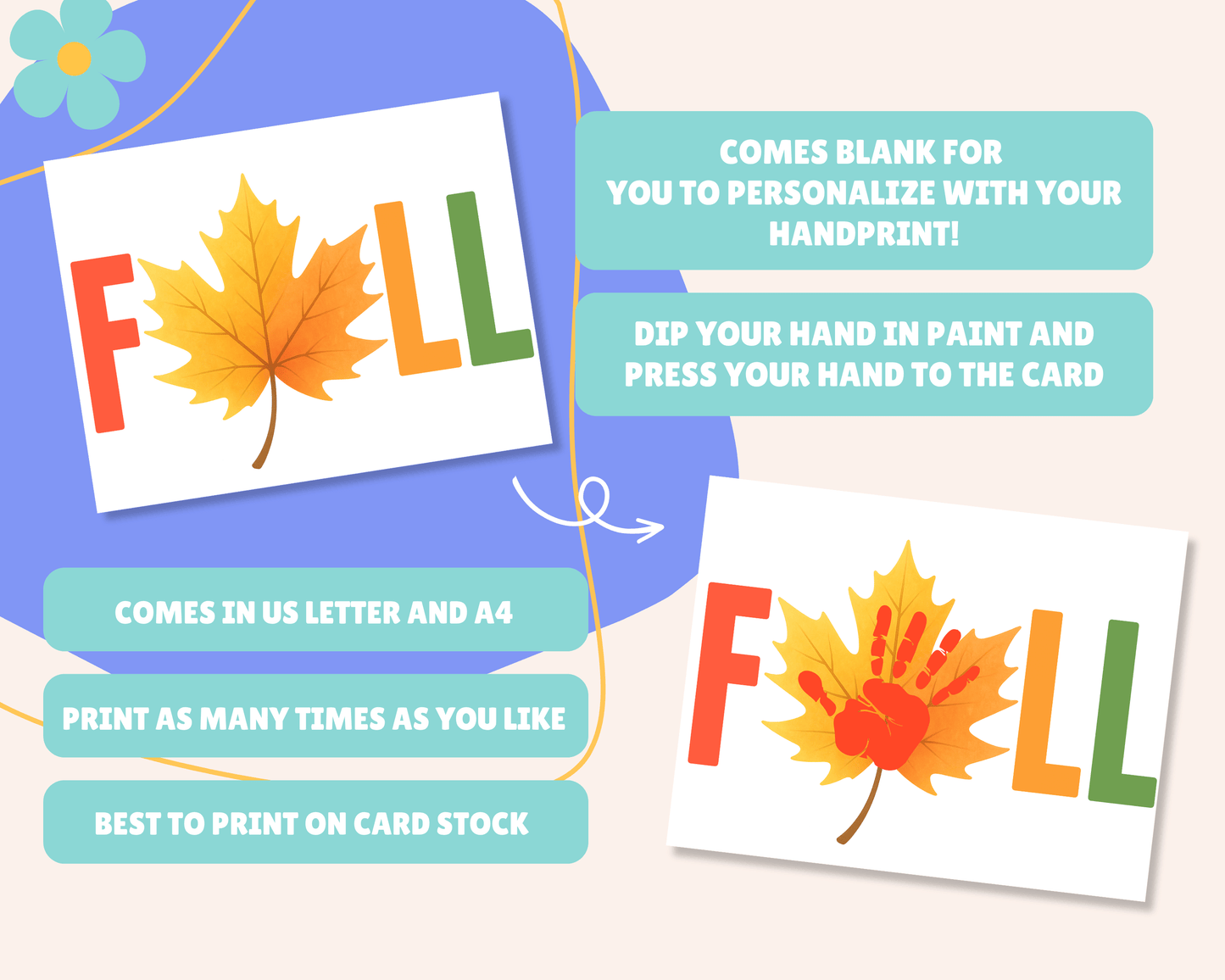 Fall Leaf Handprint Craft
