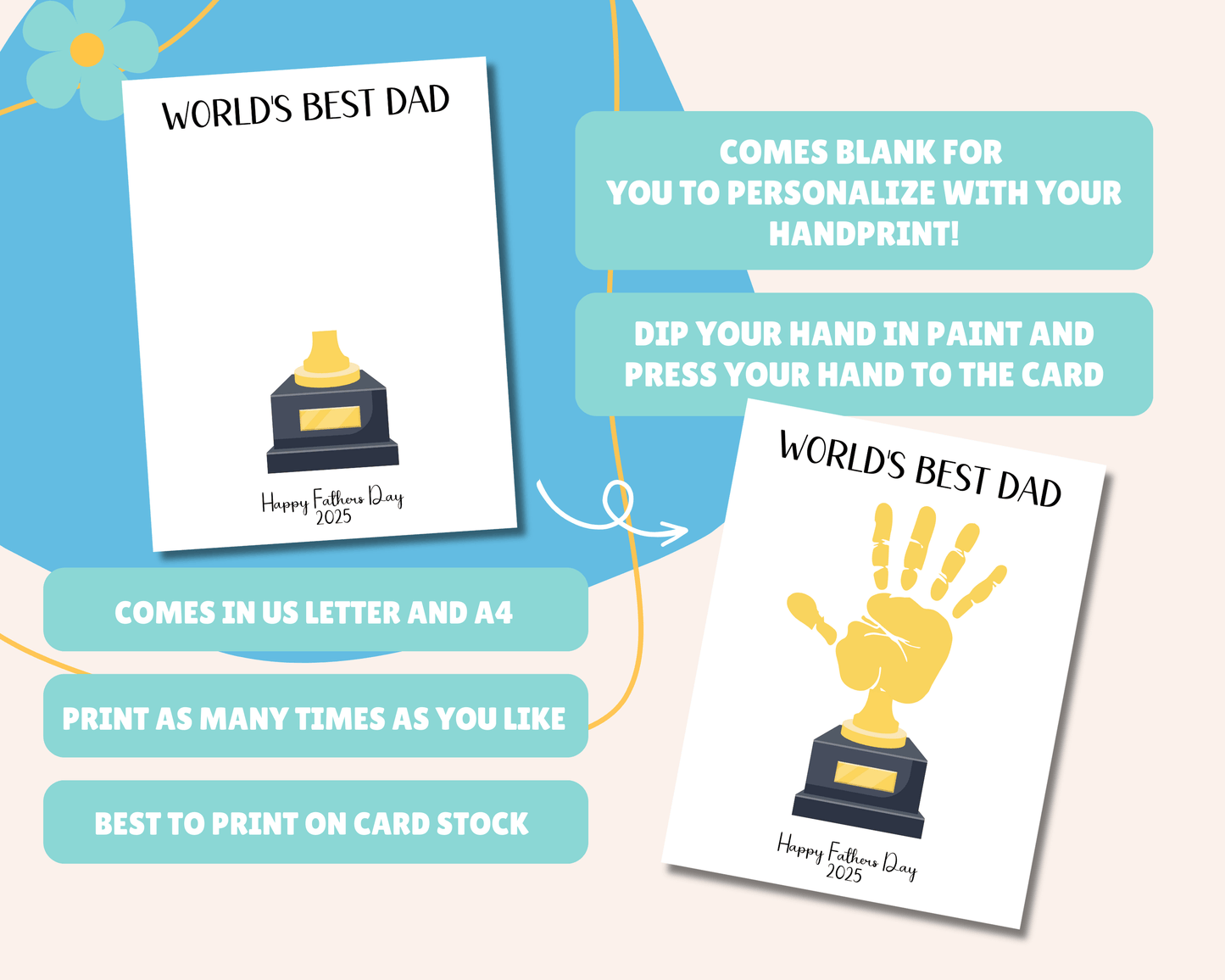 Fathers Day Handprint Art Bundle