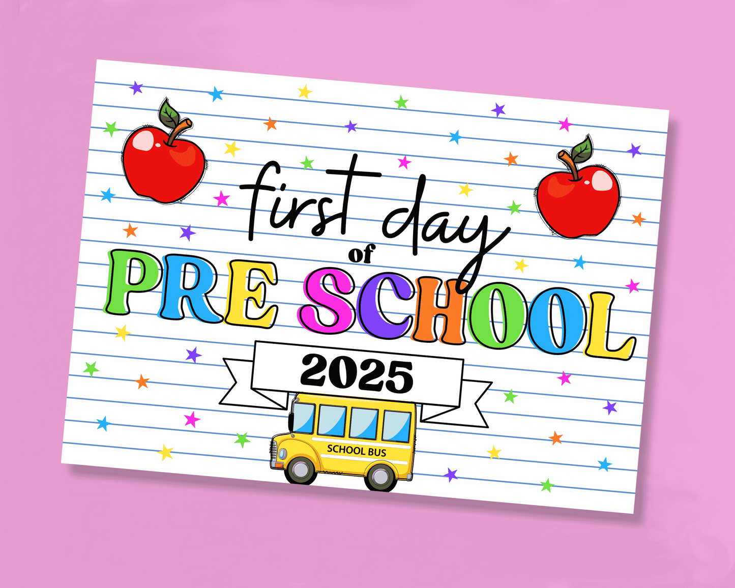 First Day of Preschool 2025 Certificate