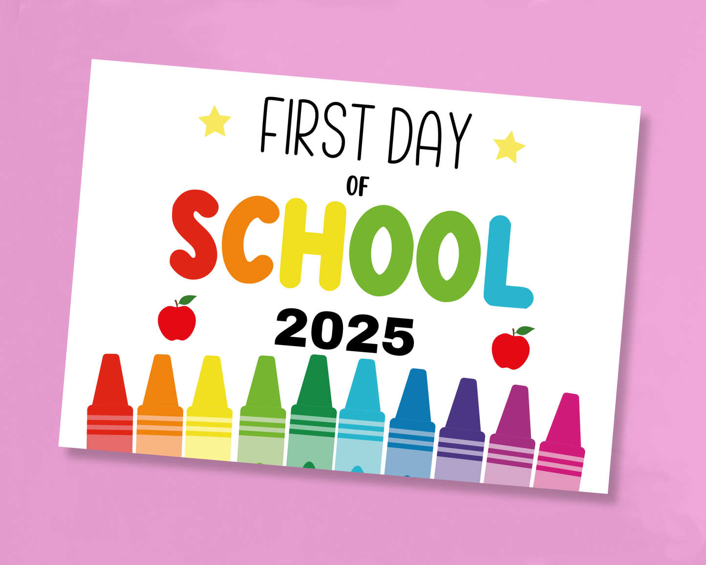 First Day of School 2025 Certificate