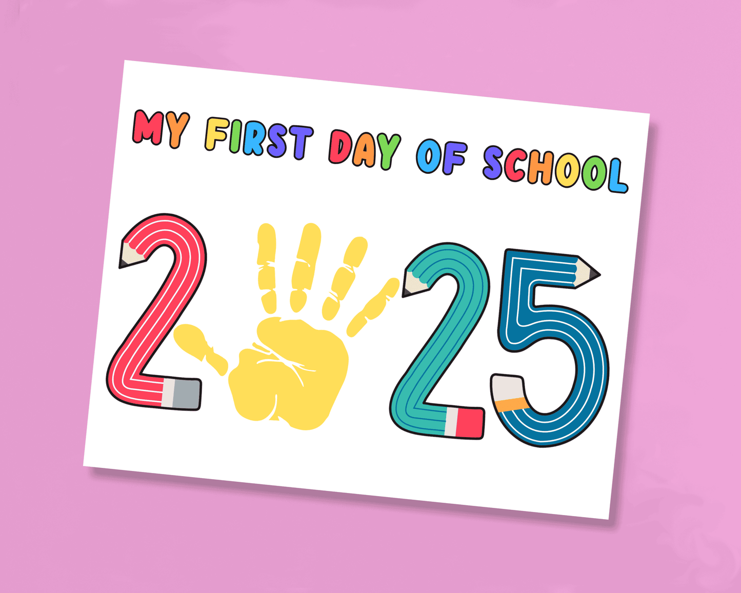 First Day Of School Handprint Craft