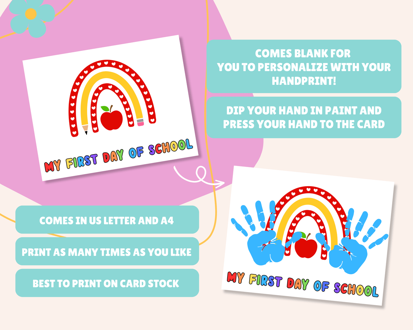 First Day Of School Handprint Craft