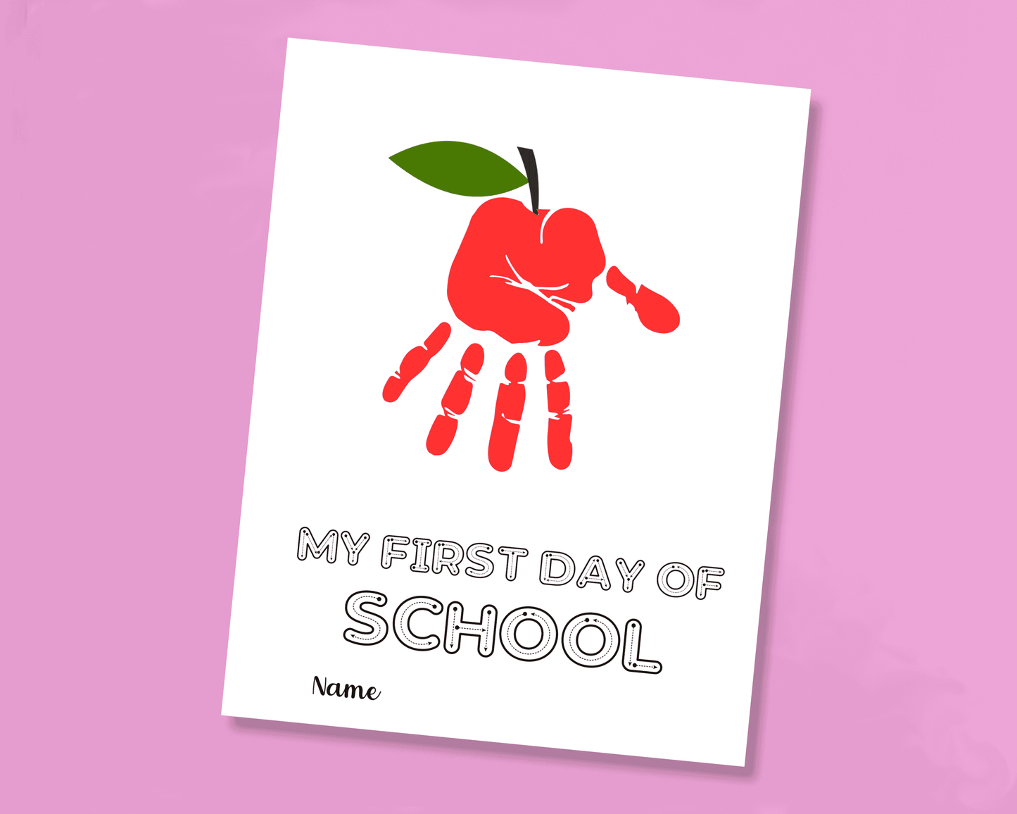 First Day Of School Handprint Craft