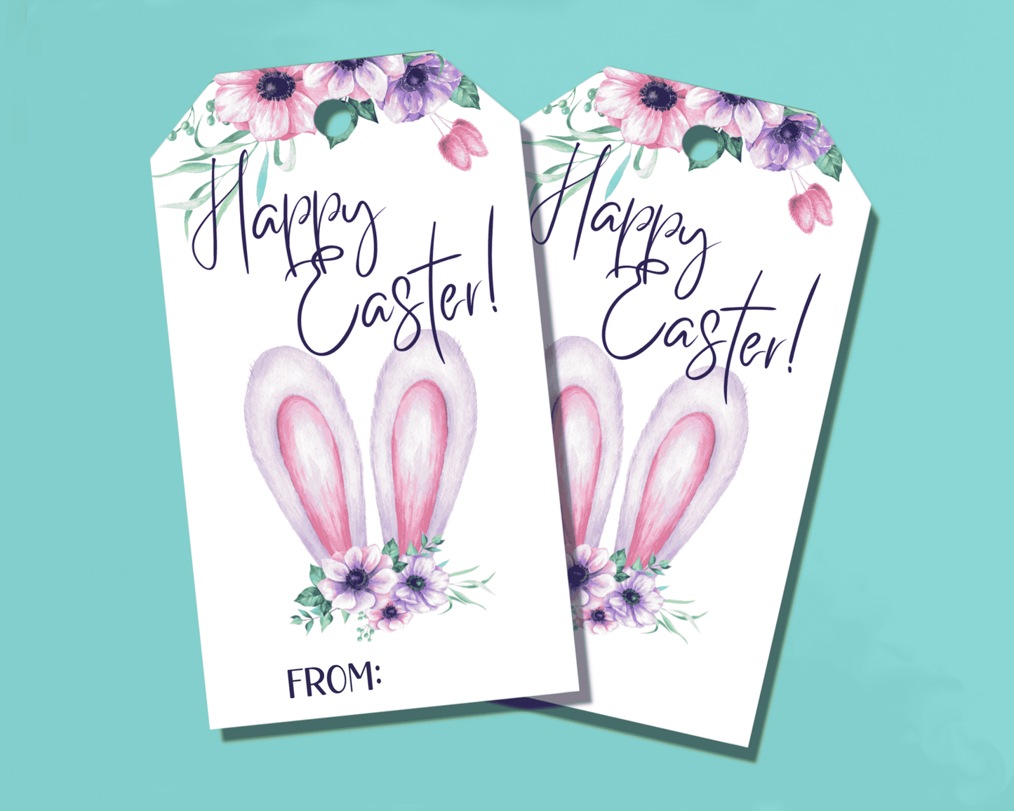 Editable Easter Gift Tags, Printable Easter Basket Tags