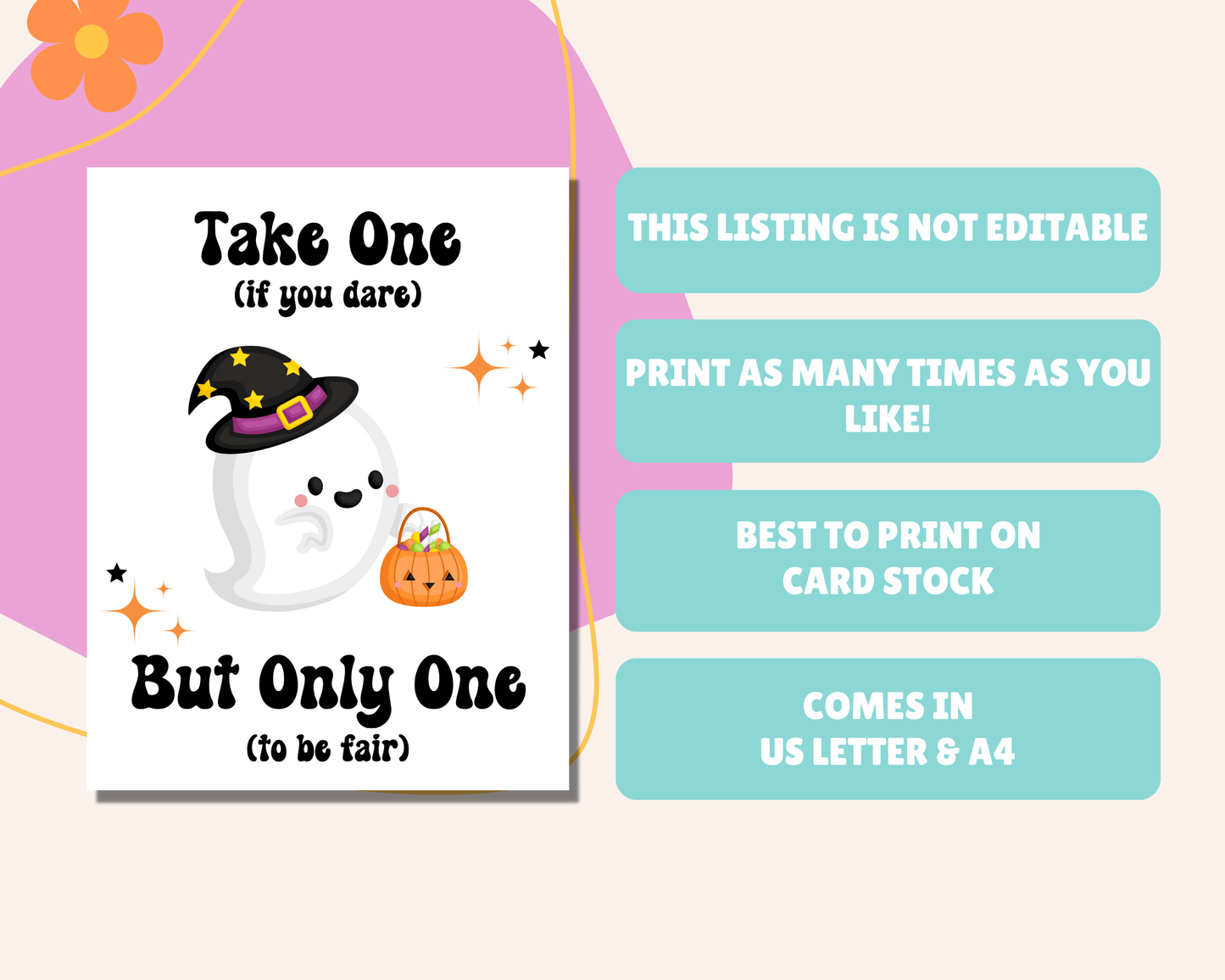 Halloween Boo Treat Sign