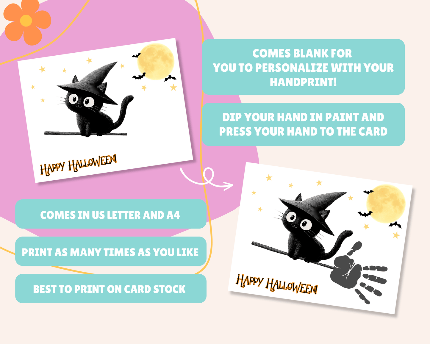 Halloween Art Handprint Craft Bundle
