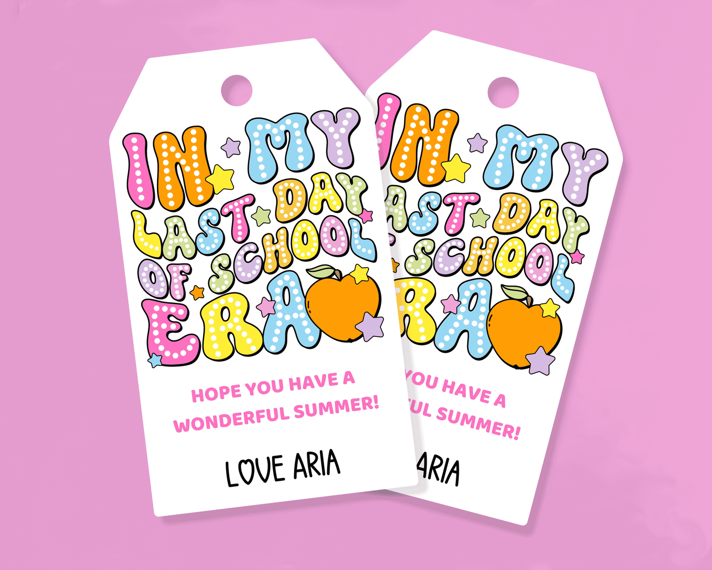 EDITABLE Last Day of School Gift Tag