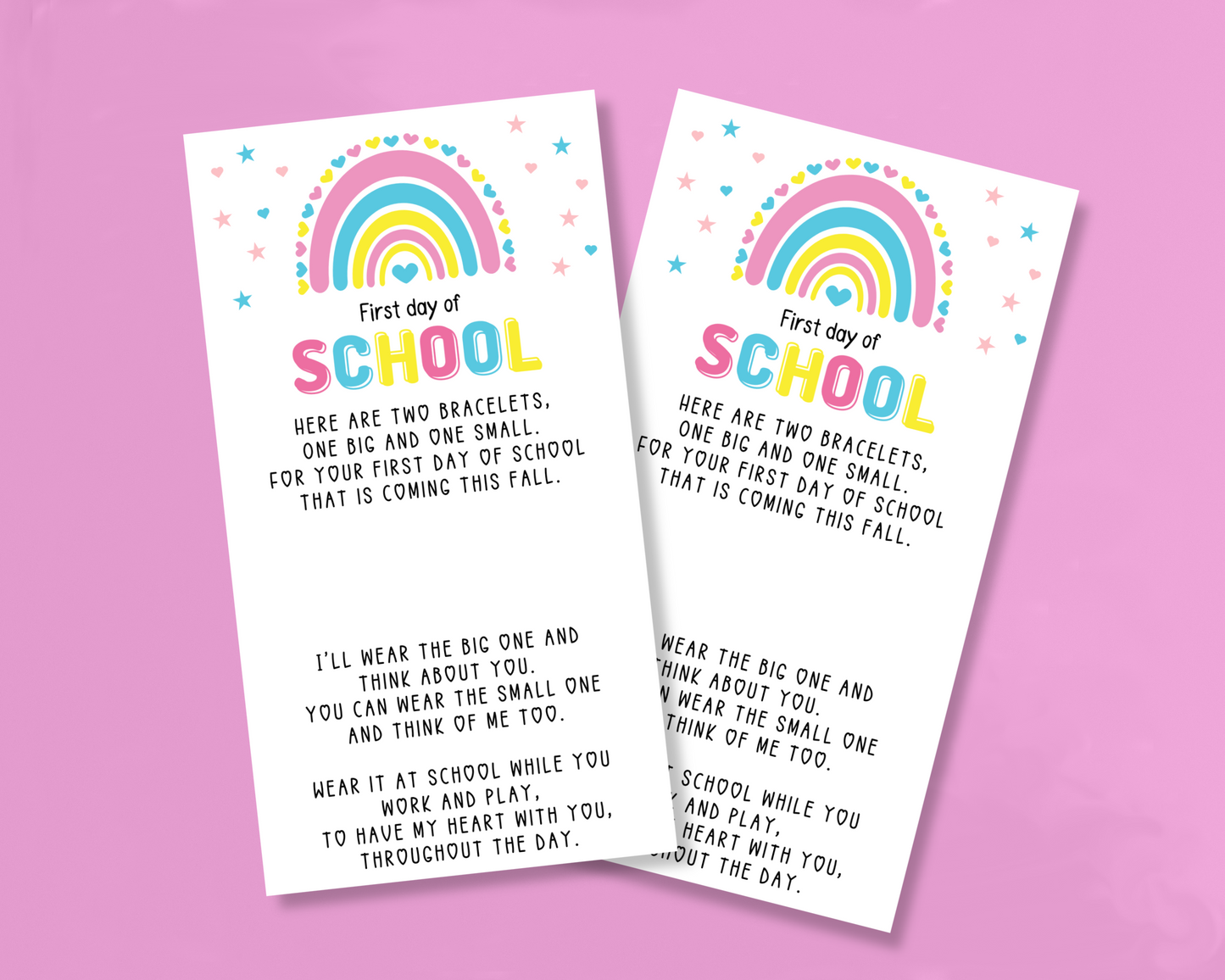 EDITABLE Mommy and Me Bracelet Tag