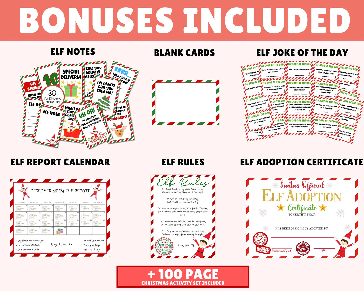 40 Scenes Easy Printable Elf Kit