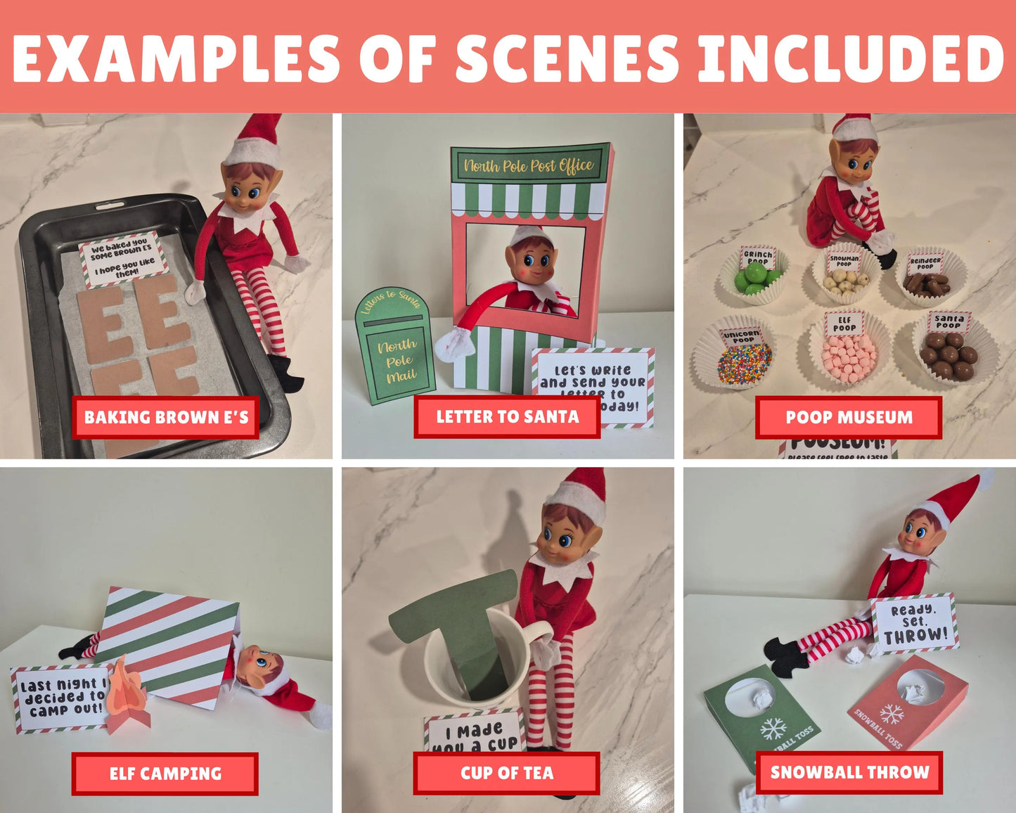 40 Scenes Easy Printable Elf Kit