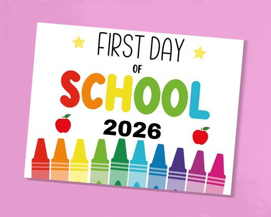 First Day of School 2026 Certificate