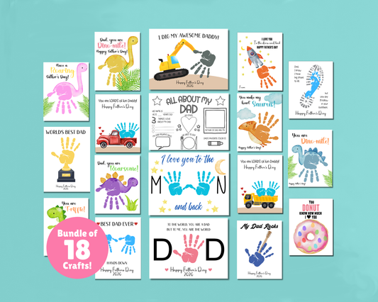 Fathers Day Handprint Art Bundle