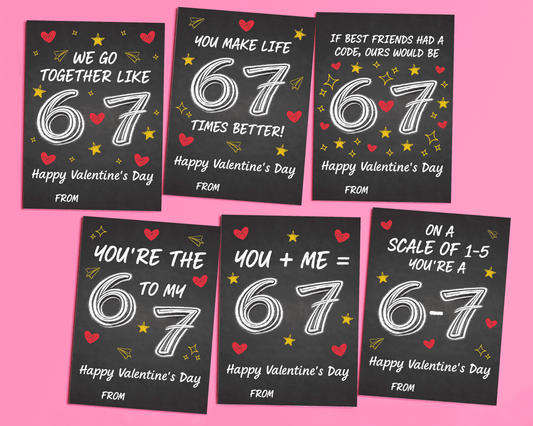 Editable 6 7 Kids Valentine Cards for Kids for Classroom Valentine