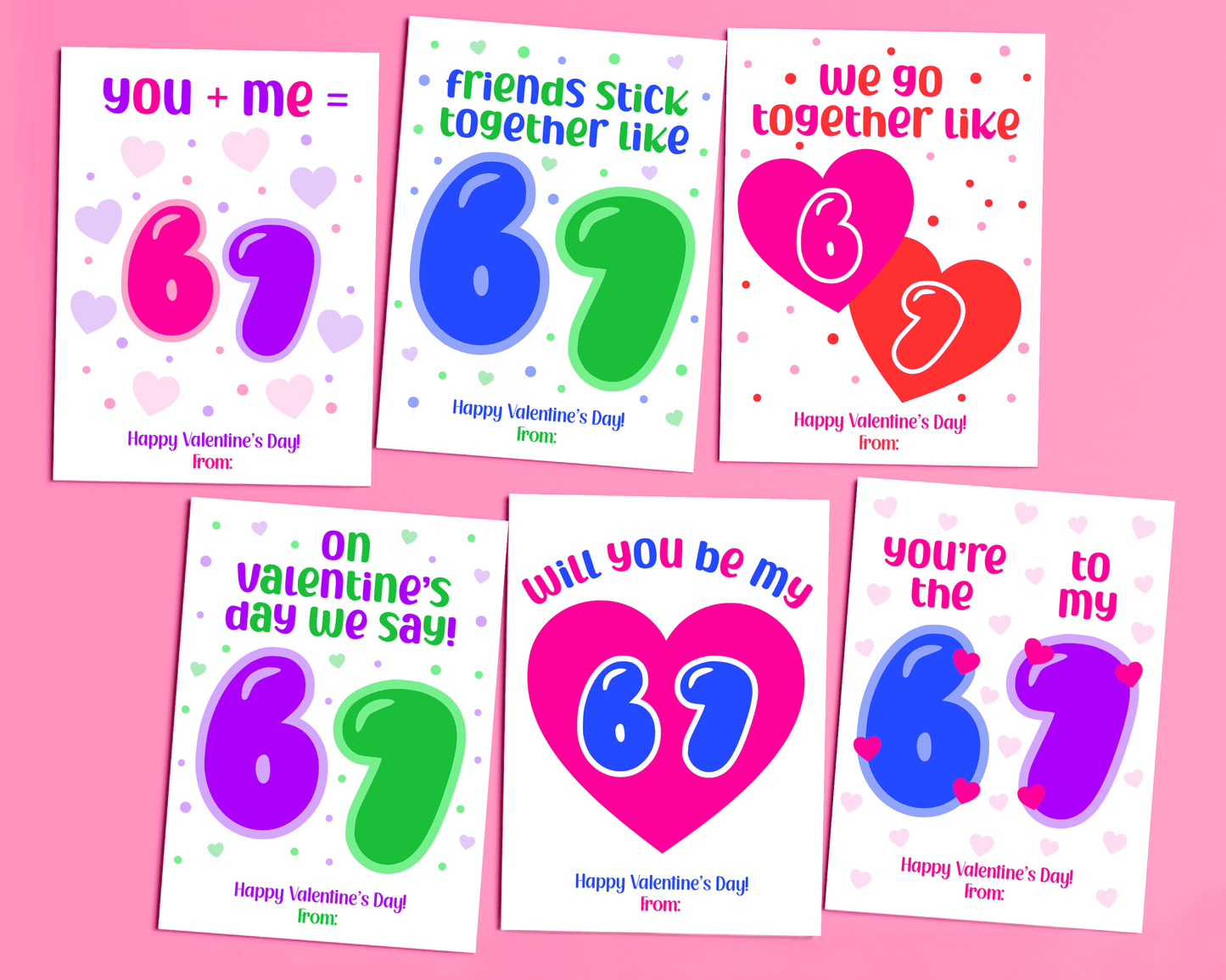 Editable 6 7 Kids Valentine Cards for Kids for Classroom Valentine