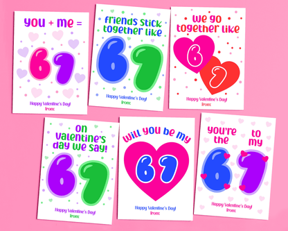 Editable 6 7 Kids Valentine Cards for Kids for Classroom Valentine