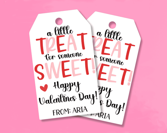 Editable Sweet Treat Valentine Gift Tags for Kids Classroom Valentine