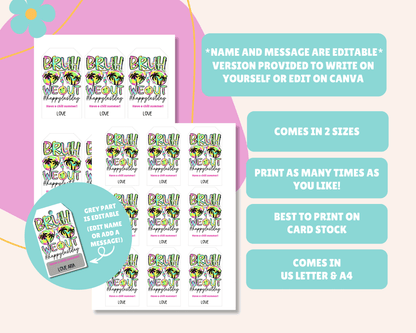 EDITABLE Last Day of School Gift Tag