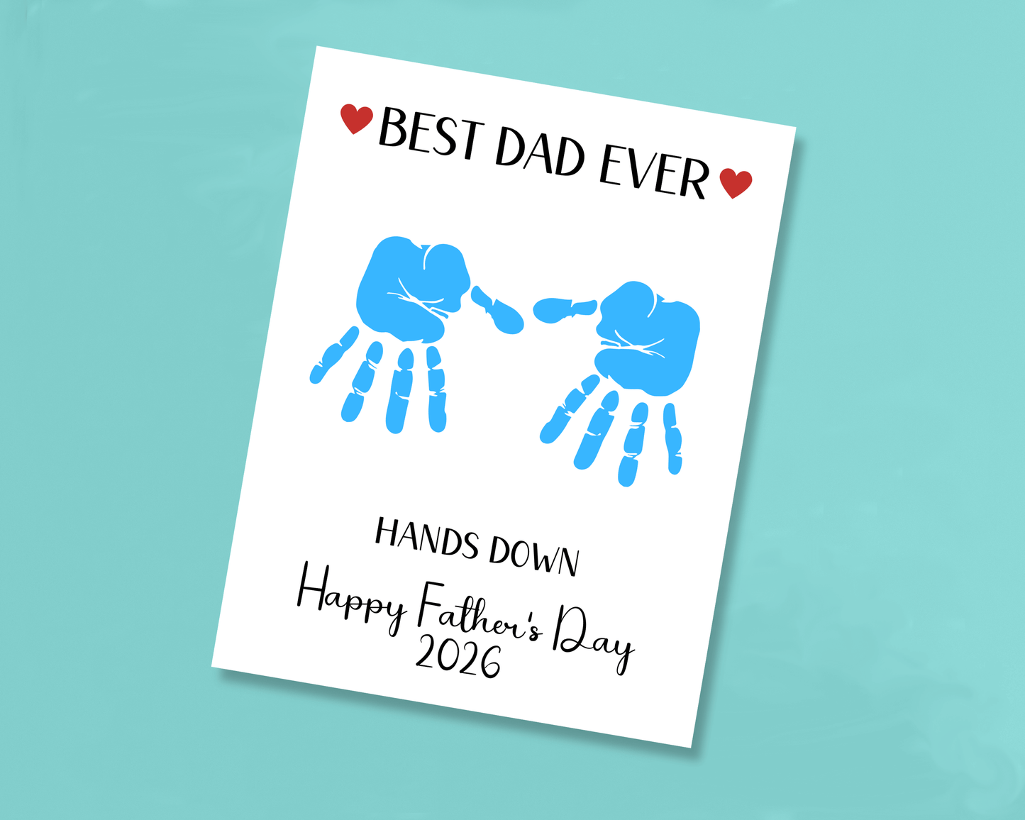 Fathers Day Hands Down Handprint Art