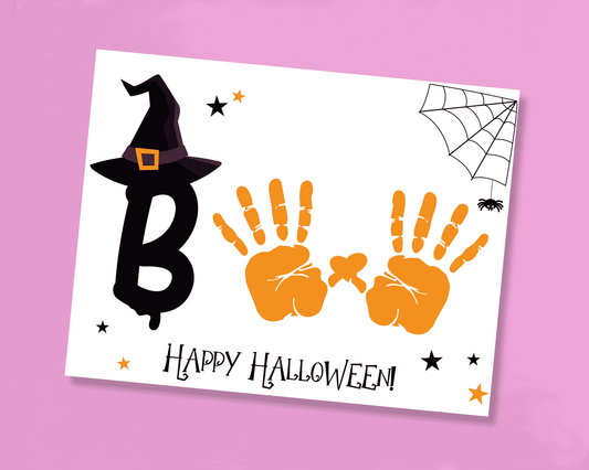 Boo Halloween Handprint Craft