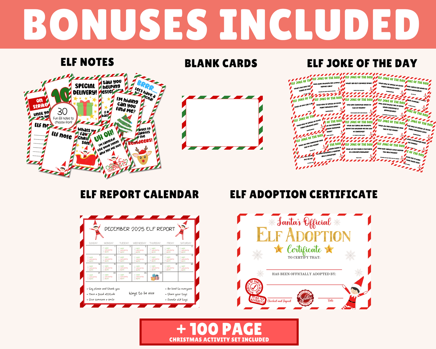 40 Cheeky Scenes Easy Printable Elf Kit