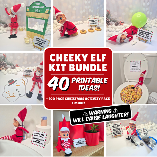 40 Cheeky Scenes Easy Printable Elf Kit