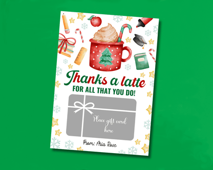 EDITABLE Printable Christmas Gift Card Holder