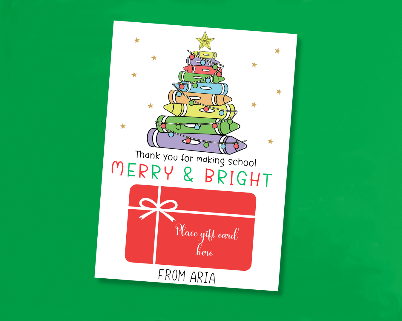 EDITABLE Printable Christmas Gift Card Holder Crafty Kids Printable