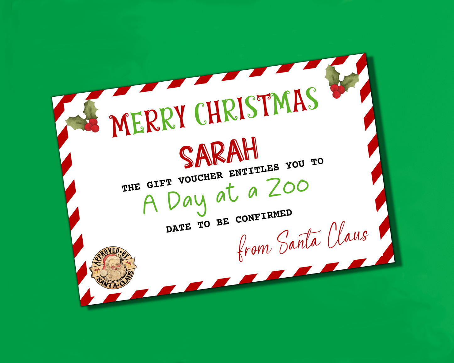 EDITABLE Christmas Voucher Template