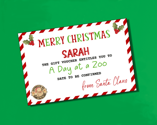 EDITABLE Christmas Voucher Template