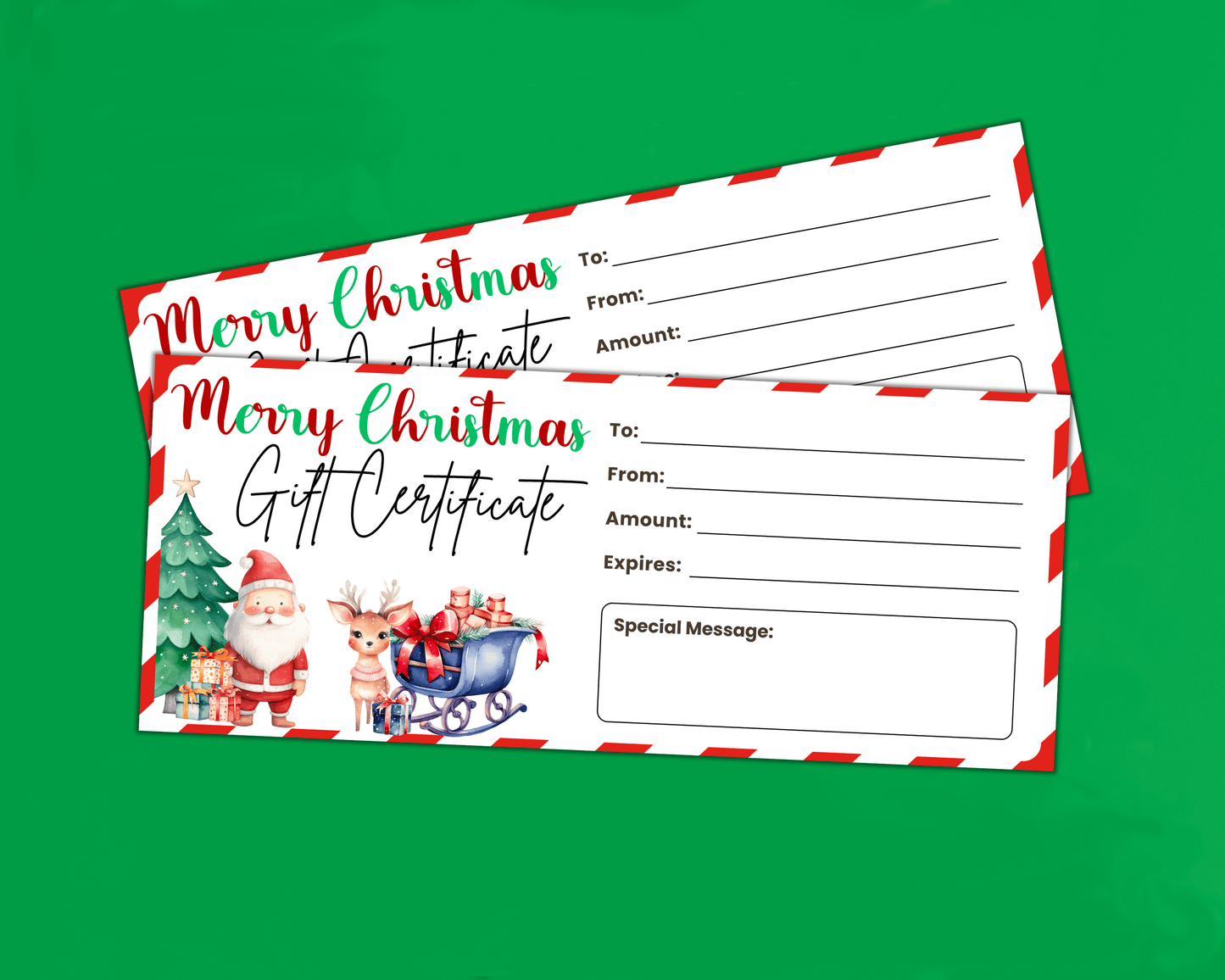 EDITABLE Christmas Voucher Template