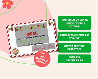 EDITABLE Christmas Voucher Template