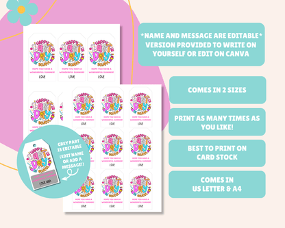 EDITABLE Last Day of School Gift Tag