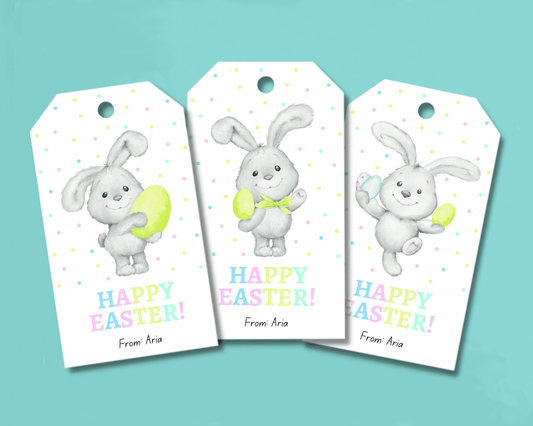 Editable Easter Gift Tags, Printable Easter Basket Tags