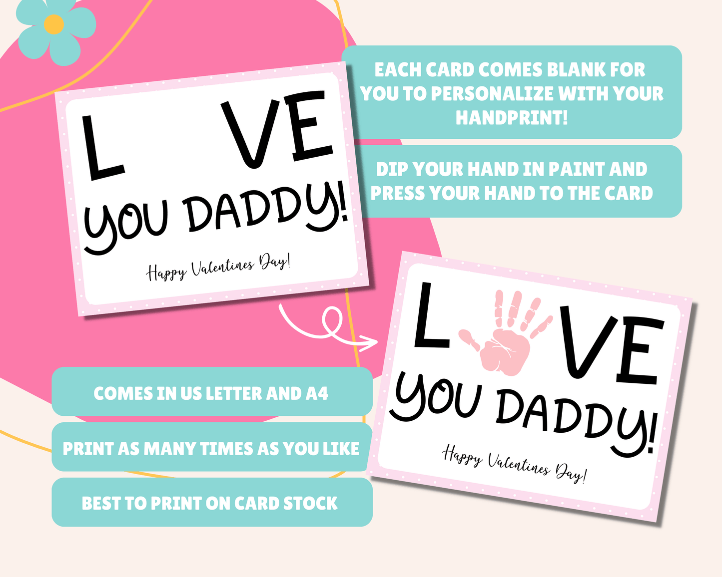 Printable Handprint Art for Dad