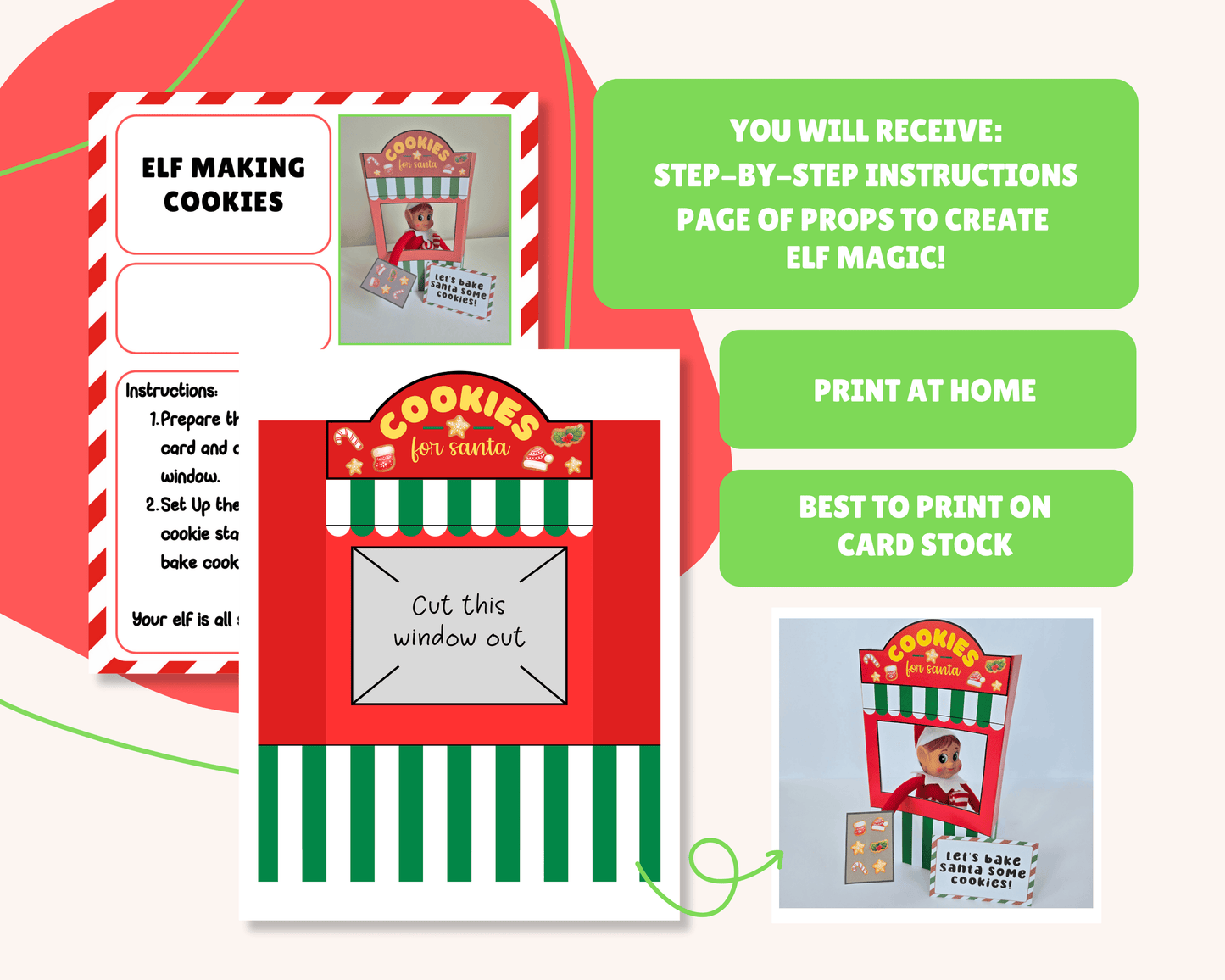 Elf Cookie Stand Set