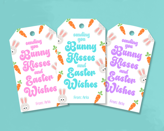 Editable Easter Gift Tags, Printable Easter Basket Tags