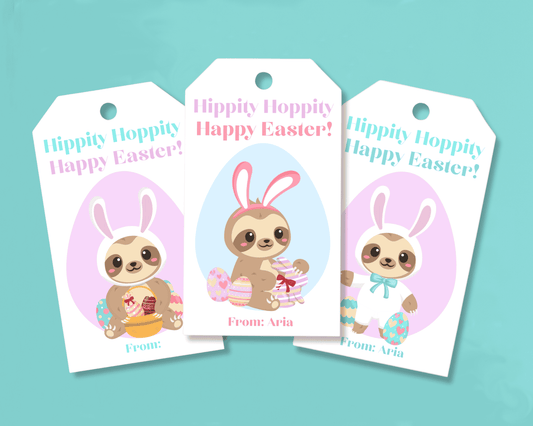 Editable Easter Gift Tags, Printable Easter Basket Tags