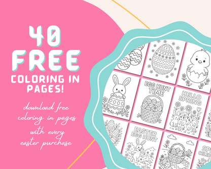 Easter Bunny Bundle – Colorful Bunny Bait Tag, Letter, Certificate, Gift Tags & Activity Pages