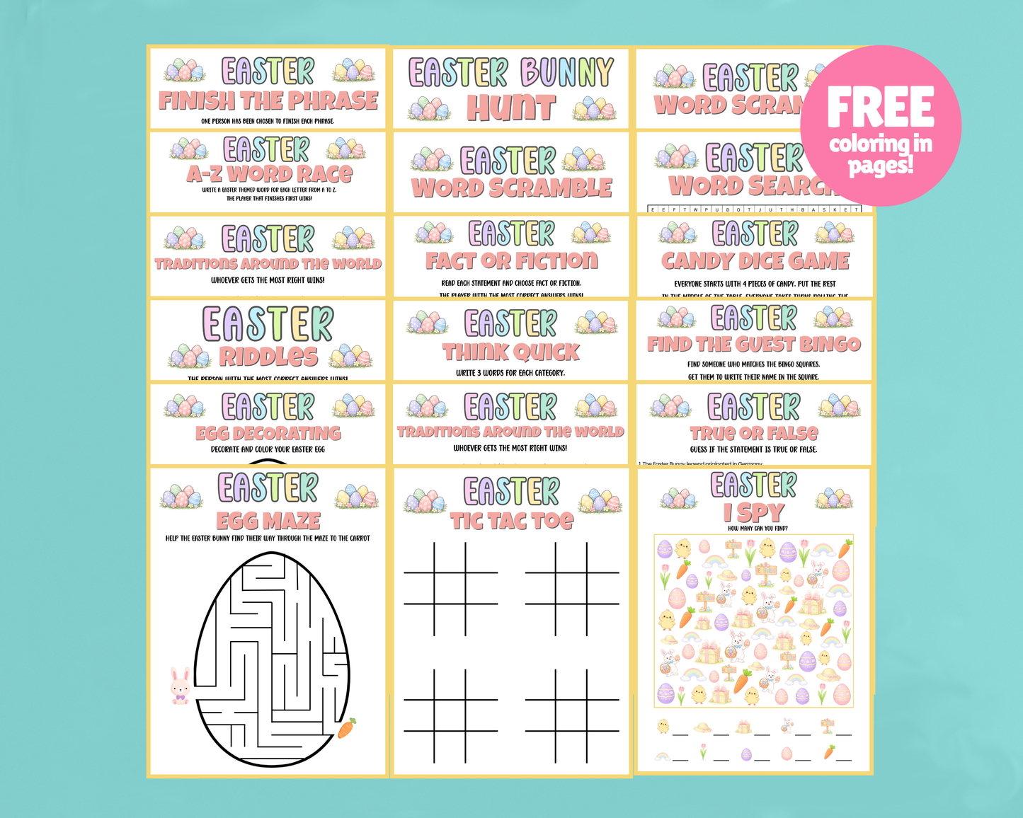 Easter Game & Activities Bundle