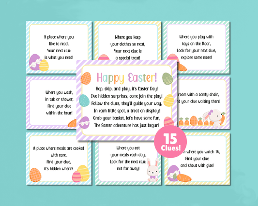 Editable Easter Egg Treasure Hunt, Kids Easter Activities